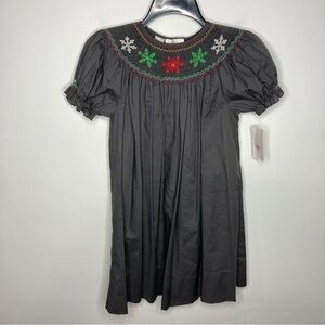 NWT Rosalina Collections smocked snowflake dress size 7 years‎